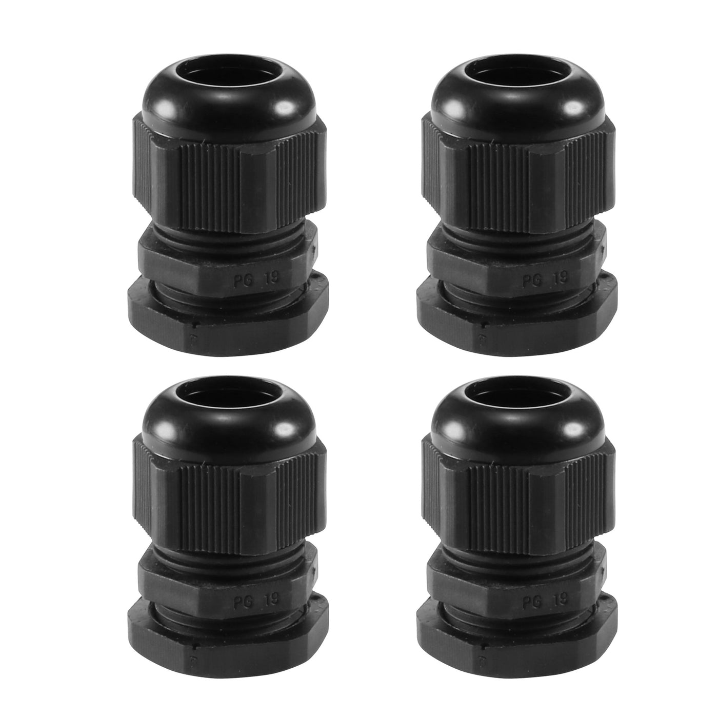 Harfington Cable Gland Waterproof Plastic Connectors Adjustable Locknut 4pcs