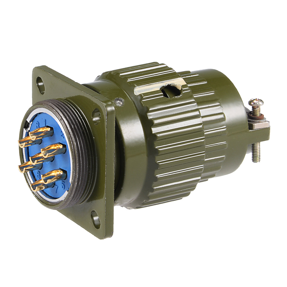 uxcell Uxcell Aviation Connector, 28mm 7P 25A 500V YP28-7 Waterproof Male Wire Panel Power Chassis Metal Fittings Connector Aviation Silver Tone