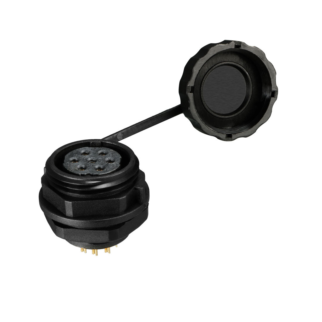 uxcell Uxcell Aviation Connector,20.5mm 7P 10A 380V SD20-7 Waterproof Male Wire Panel Power Chassis Metal Fittings Connector Aviation Gold plated