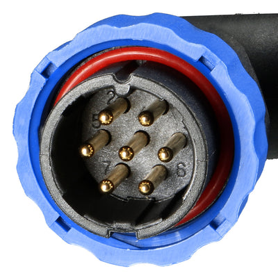 Harfington Uxcell Aviation Connector,20.5mm 7P 10A 380V SD20-7 Waterproof Male Wire Panel Power Chassis Metal Fittings Connector Aviation Gold plated