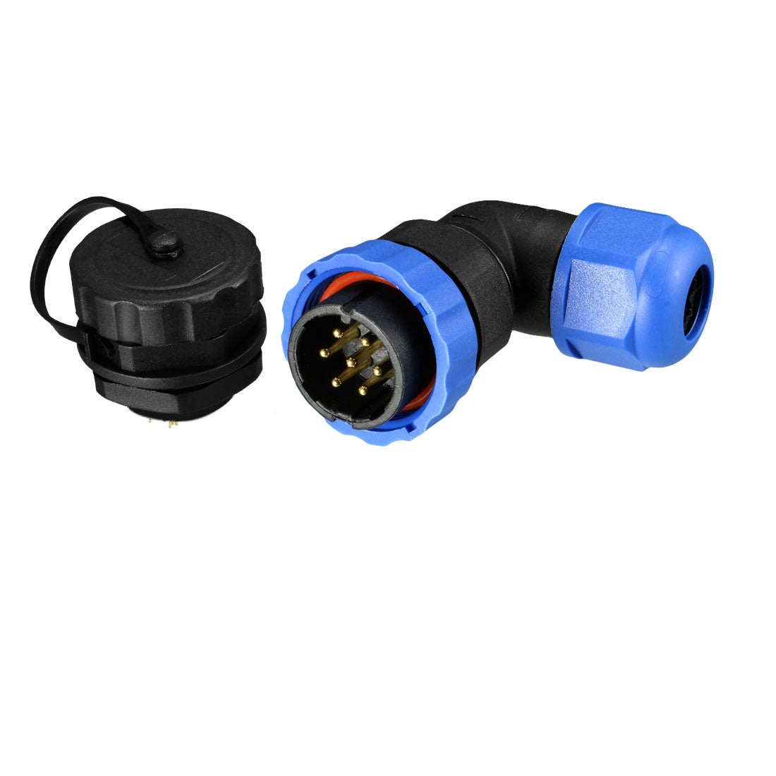 uxcell Uxcell Aviation Connector,20.5mm 7P 10A 380V SD20-7 Waterproof Male Wire Panel Power Chassis Metal Fittings Connector Aviation Gold plated