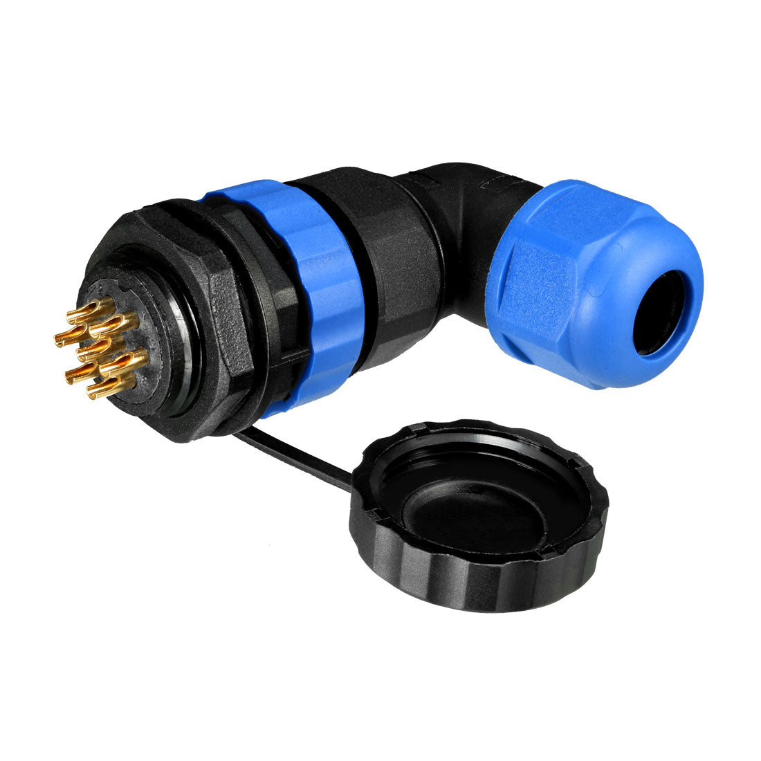 uxcell Uxcell Aviation Connector,20.5mm 7P 10A 380V SD20-7 Waterproof Male Wire Panel Power Chassis Metal Fittings Connector Aviation Gold plated