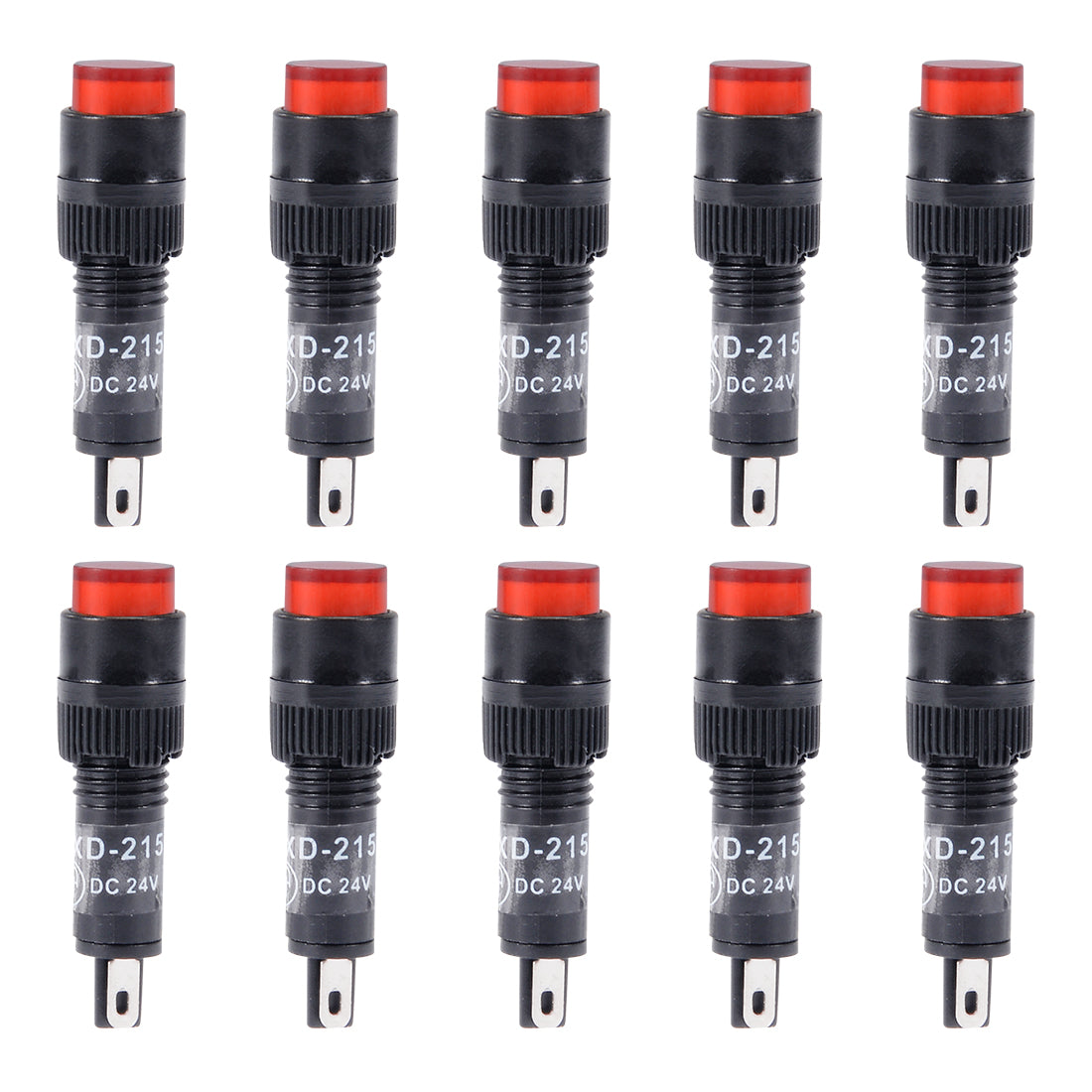 Harfington Indicator Lights DC 24V Neon Bulb Flush Panel Mount 10pcs