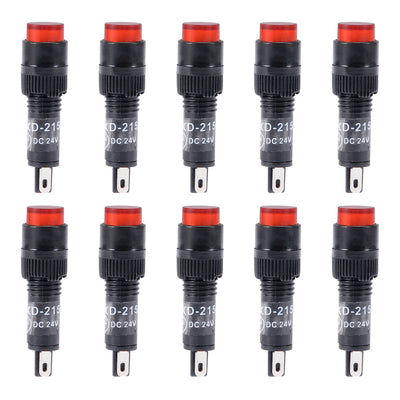Harfington Indicator Lights DC 24V Neon Bulb Flush Panel Mount 10pcs