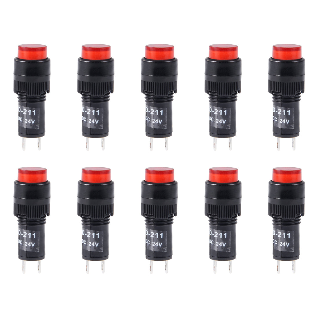 Harfington Indicator Lights DC 24V Neon Bulb Flush Panel Mount 10pcs