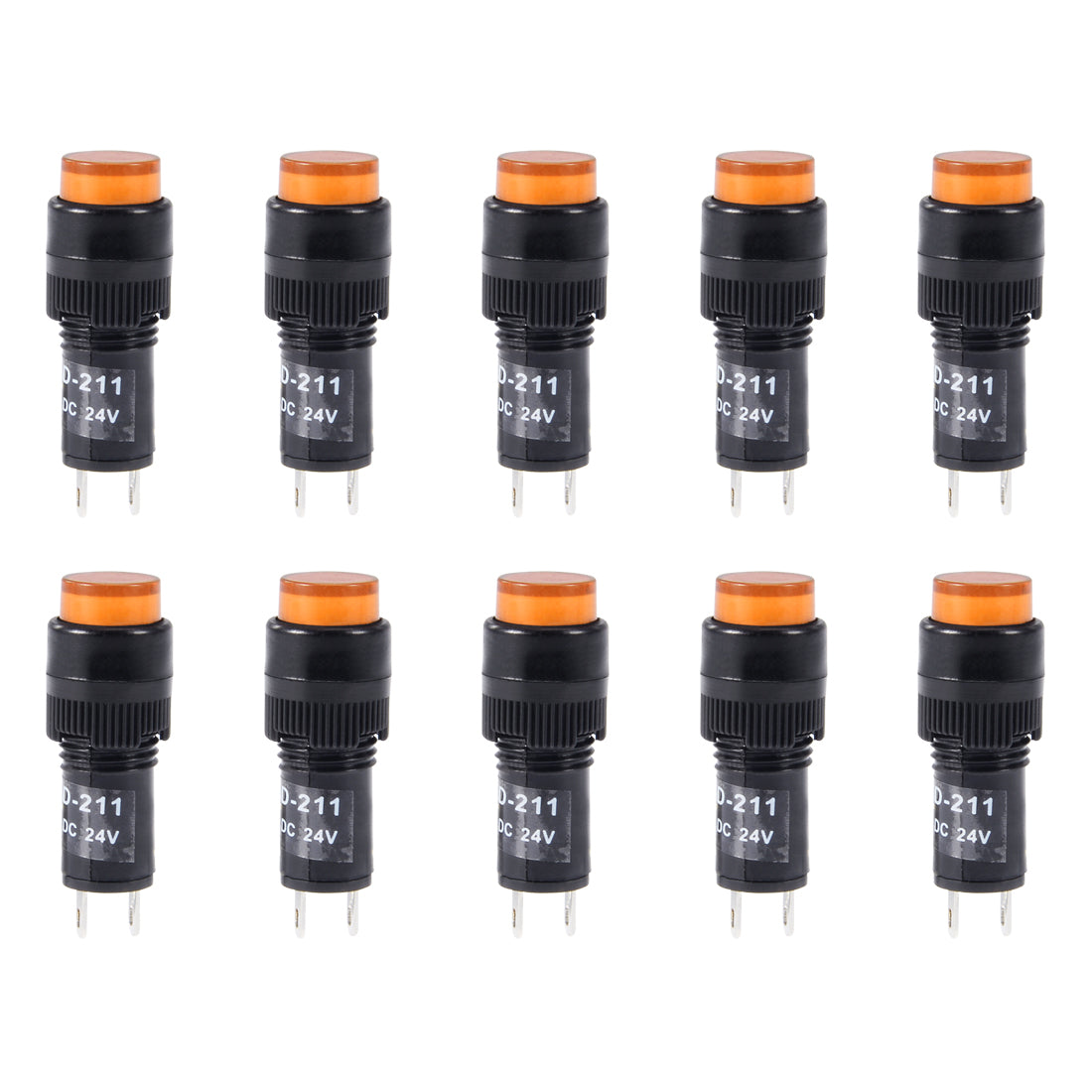 Harfington Indicator Lights DC 24V Neon Bulb Flush Panel Mount 10pcs