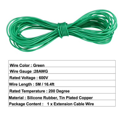 Harfington Extension Cable Wire Cord Tin Plated Copper 16.4ft Length