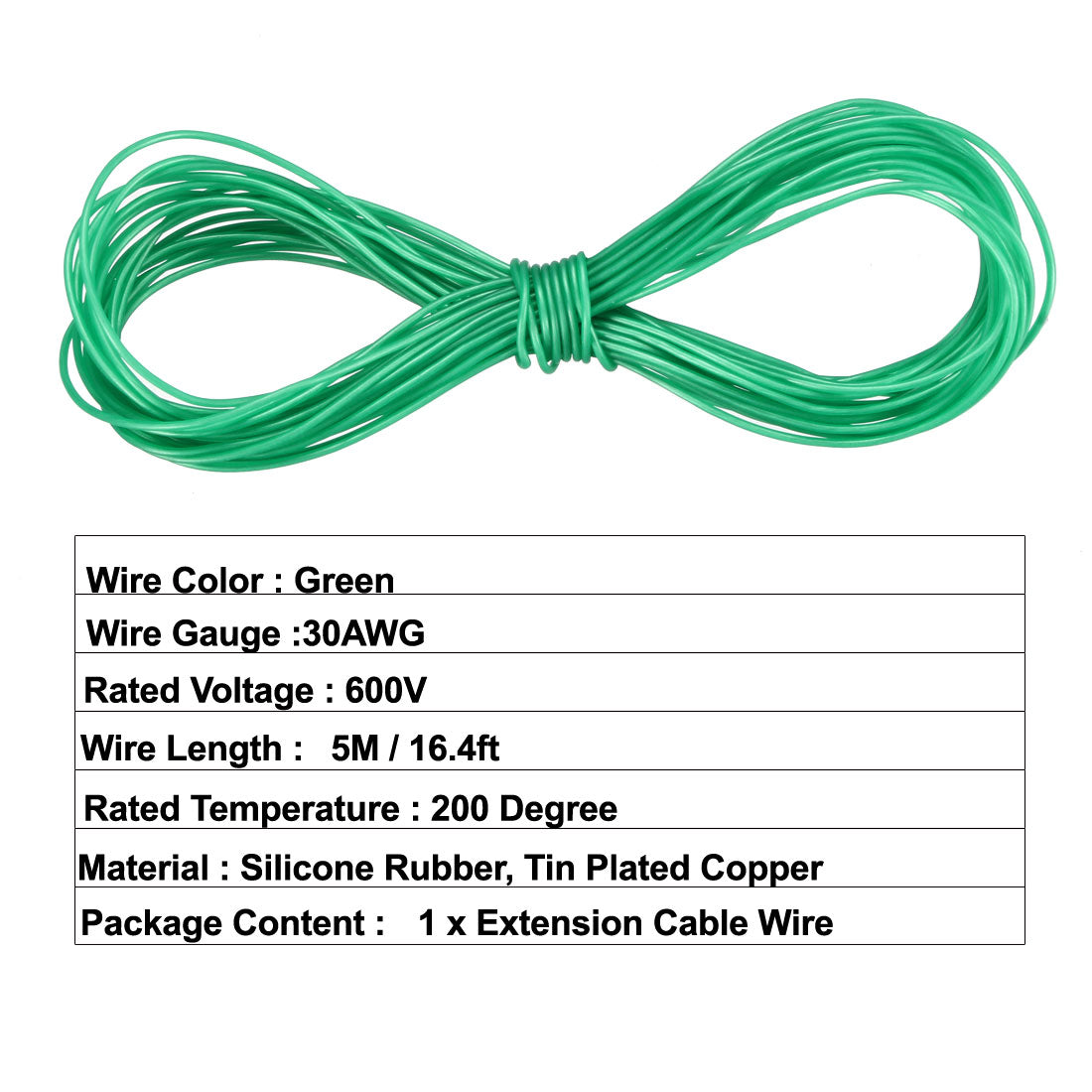 Harfington Extension Cable Wire Cord Tin Plated Copper 16.4ft Length