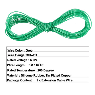 Harfington Extension Cable Wire Cord Tin Plated Copper 16.4ft Length