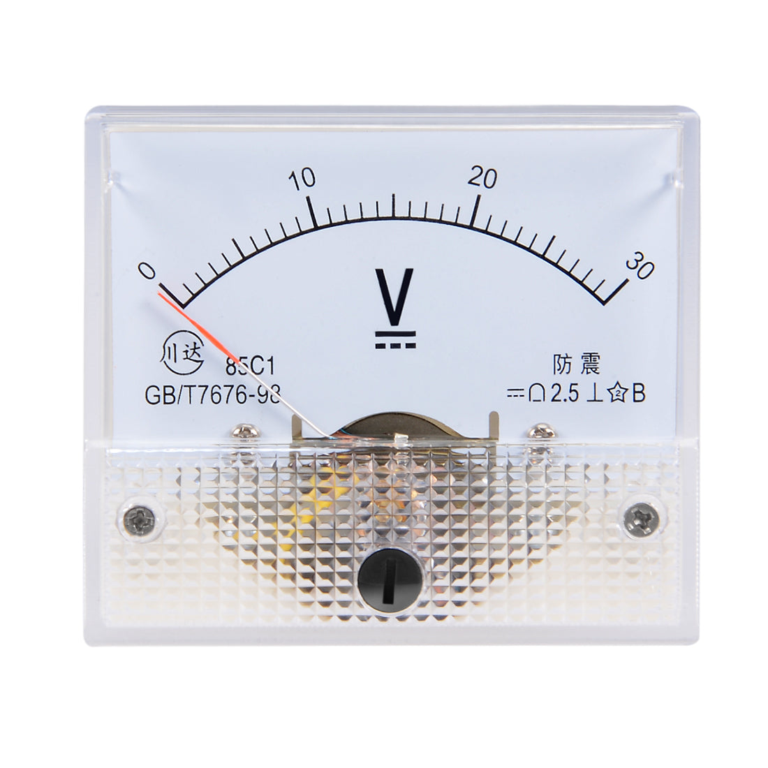 uxcell Uxcell DC 0-30V Analog Panel Voltage Gauge Volt Meter 85C1 2.5% Error Margin