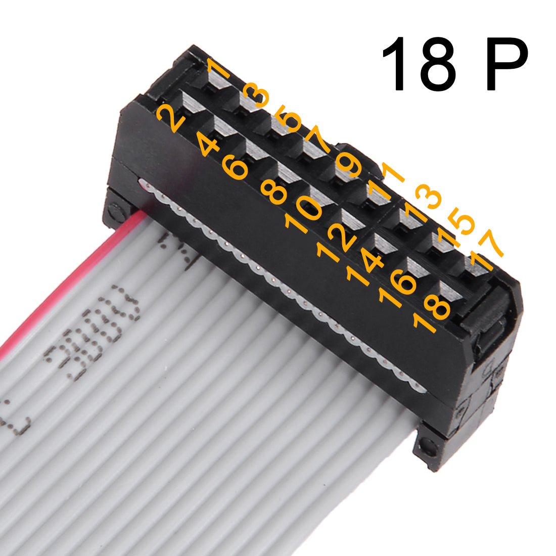 uxcell Uxcell IDC 18 Pins Connector Flat Ribbon Cable Female Connector Length 30cm 2.54mm Pitch,5pcs