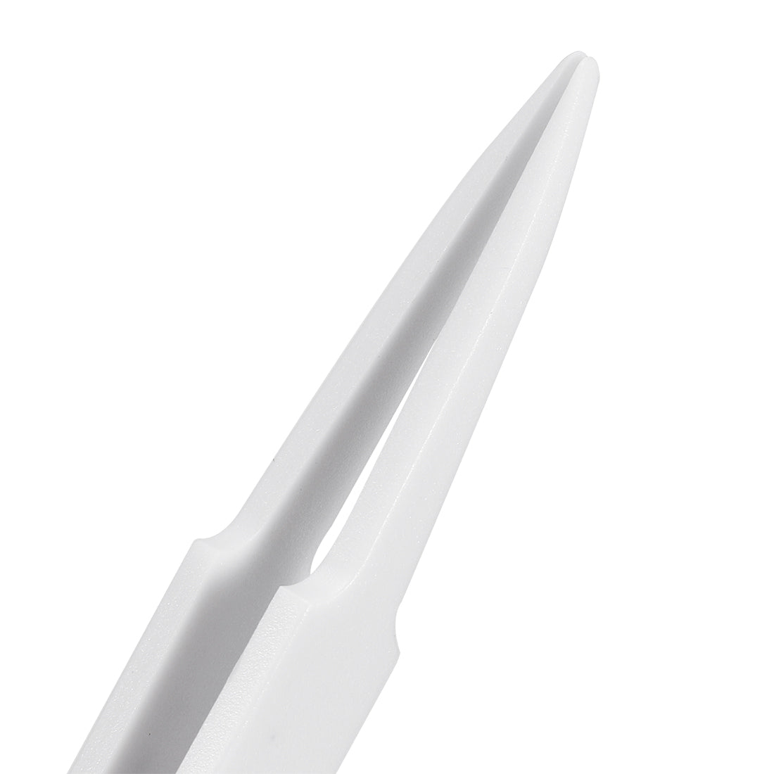 uxcell Uxcell 93303 Milky White Soft Plastic Fine Point Tip Anti-static Tweezers 4.7 Inch Length 5pcs