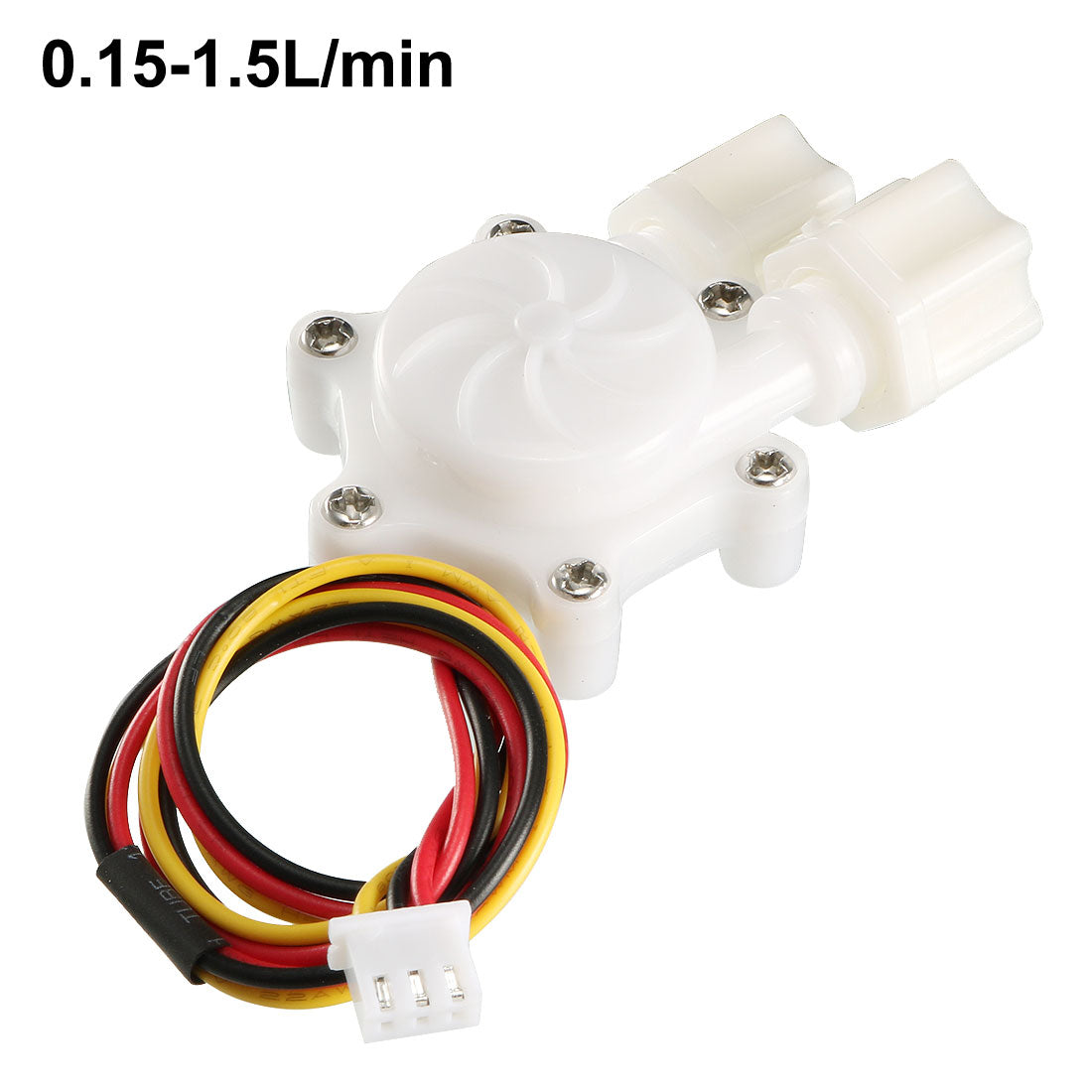 uxcell Uxcell 1/4" Hall Effect Water Flow Sensor Switch Flowmeter Fluid Meter DC5V 0.15-1.5L/min SEN-HW06W