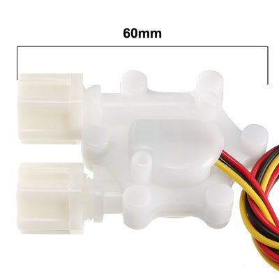 Harfington Uxcell 1/4" Hall Effect Water Flow Sensor Switch Flowmeter Fluid Meter DC5V 0.15-1.5L/min SEN-HW06W