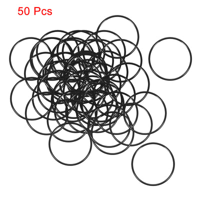 Harfington Uxcell O-Rings Nitrile Rubber 26mm x 28mm x 1mm Seal Rings Sealing Gasket 50pcs