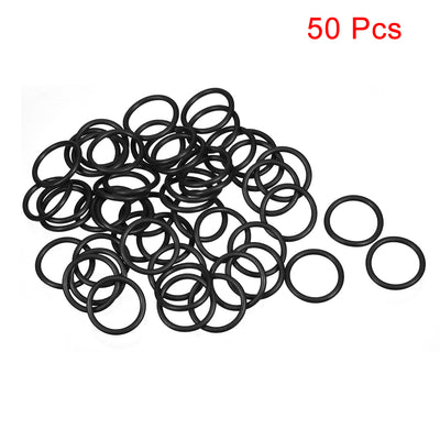 Harfington Uxcell O-Rings Nitrile Rubber 17mm x 21mm x 2mm Seal Rings Sealing Gasket 50pcs
