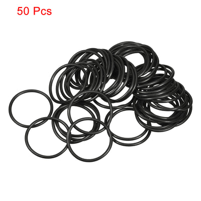 Harfington Uxcell O-Rings Nitrile Rubber 27mm x 31mm x 2mm Seal Rings Sealing Gasket 50pcs