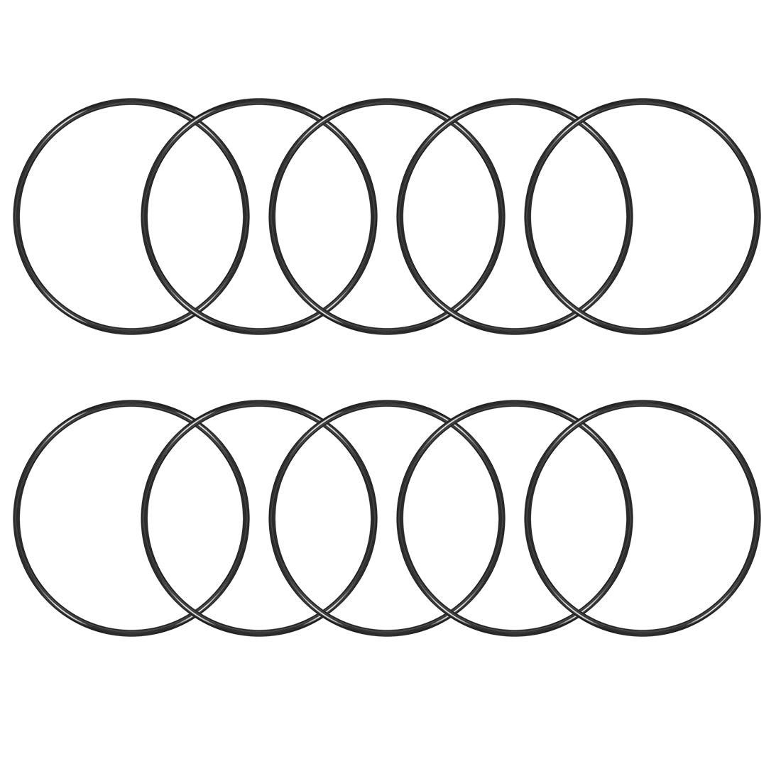 uxcell Uxcell O-Rings Nitrile Rubber 66mm x 70mm x 2mm Seal Rings Sealing Gaskets 10 Pieces