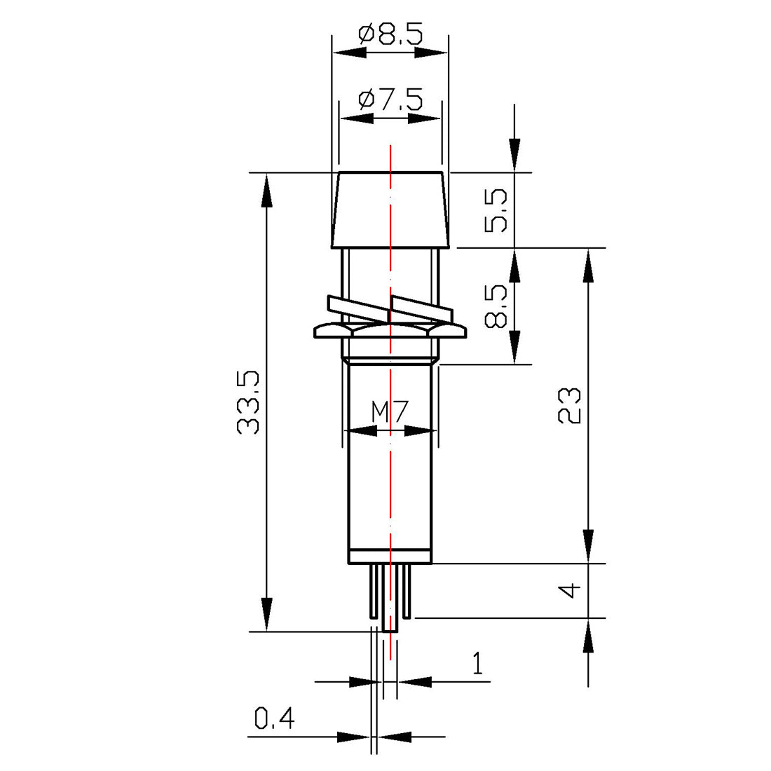 Harfington Signal Indicator Dash Light DC 24V LED Bulbs Panel Mount 10pcs
