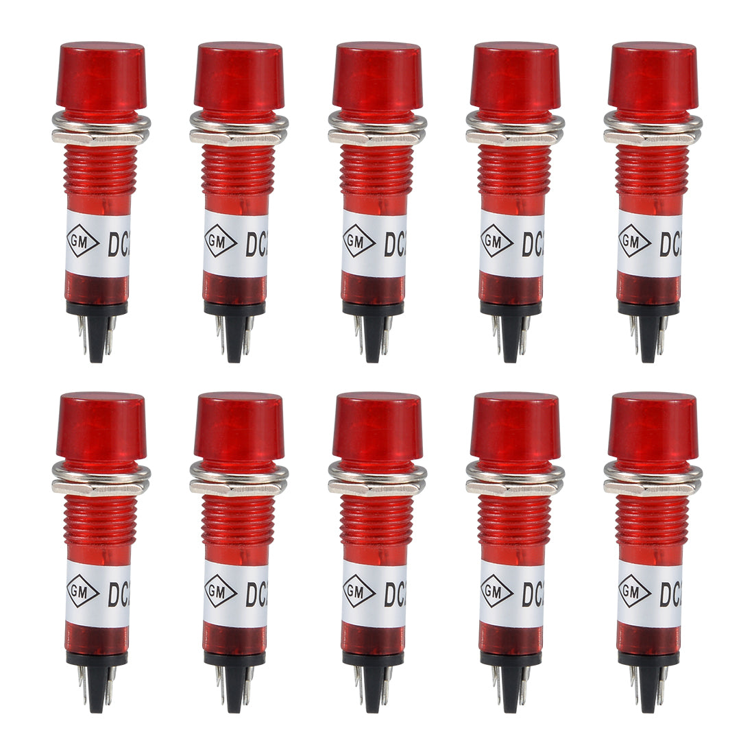 Harfington Signal Indicator Dash Light DC 24V LED Bulbs Panel Mount 10pcs