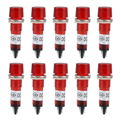 Harfington Signal Indicator Dash Light DC 24V LED Bulbs Panel Mount 10pcs