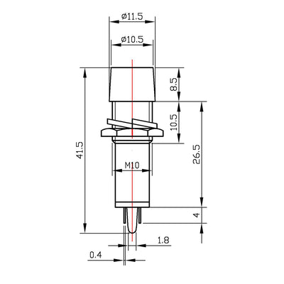 Harfington Signal Indicator Dash Light DC 24V LED Bulbs Panel Mount 10pcs
