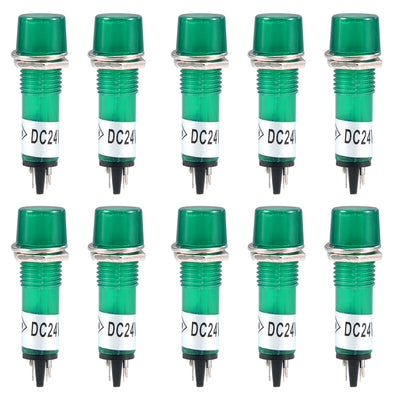 Harfington Signal Indicator Dash Light DC 24V LED Bulbs Panel Mount 10pcs