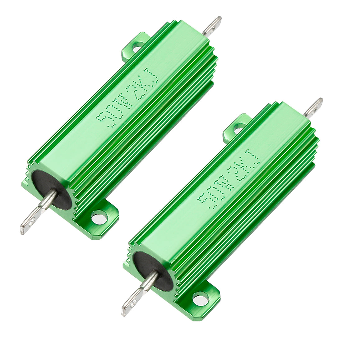 uxcell Uxcell 50W 2k Ohm 5% Aluminum Housing Resistor Screw  Chassis Mounted Aluminum Case Wirewound Resistor Load Resistors Green 2 pcs