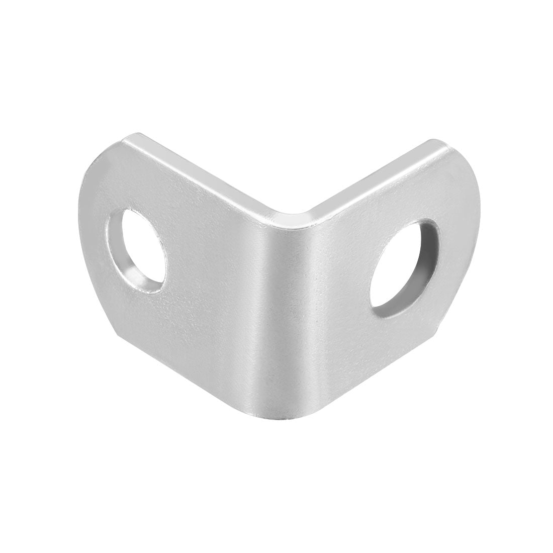 uxcell Uxcell Corner Brace Angle Bracket Fastener L Shape 18mmx18mmx15mm,Stainless Steel,Round End 20pcs
