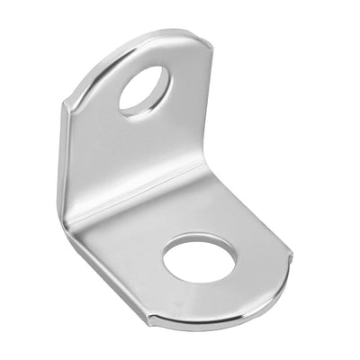 Harfington Uxcell Corner Brace Angle Bracket Fastener L Shape 18mmx18mmx15mm,Stainless Steel,Round End 20pcs