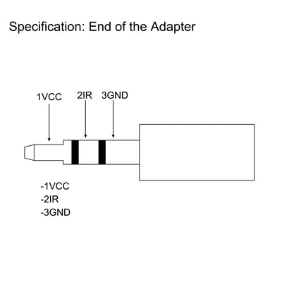 Harfington Uxcell IR Infrared Receiver Extender Cable 2.5mm Jack 6.5FT Long 26-39FT Receiving Distance Black Head 2pcs