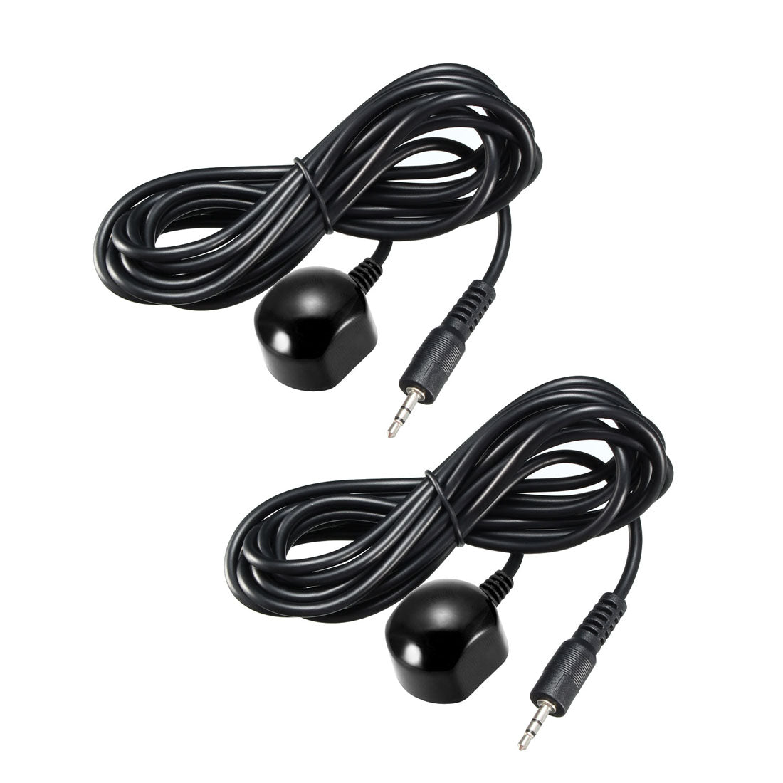 uxcell Uxcell IR Infrared Receiver Extender Cable 2.5mm Jack 6.5FT Long 26-39FT Receiving Distance Black Head 2pcs