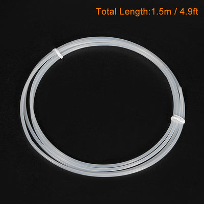 Harfington PTFE Tube Tubing 1.5Meter 4.92ft Lengh Pipe 2mm ID 2.4mm OD for 3D Printer RepRap