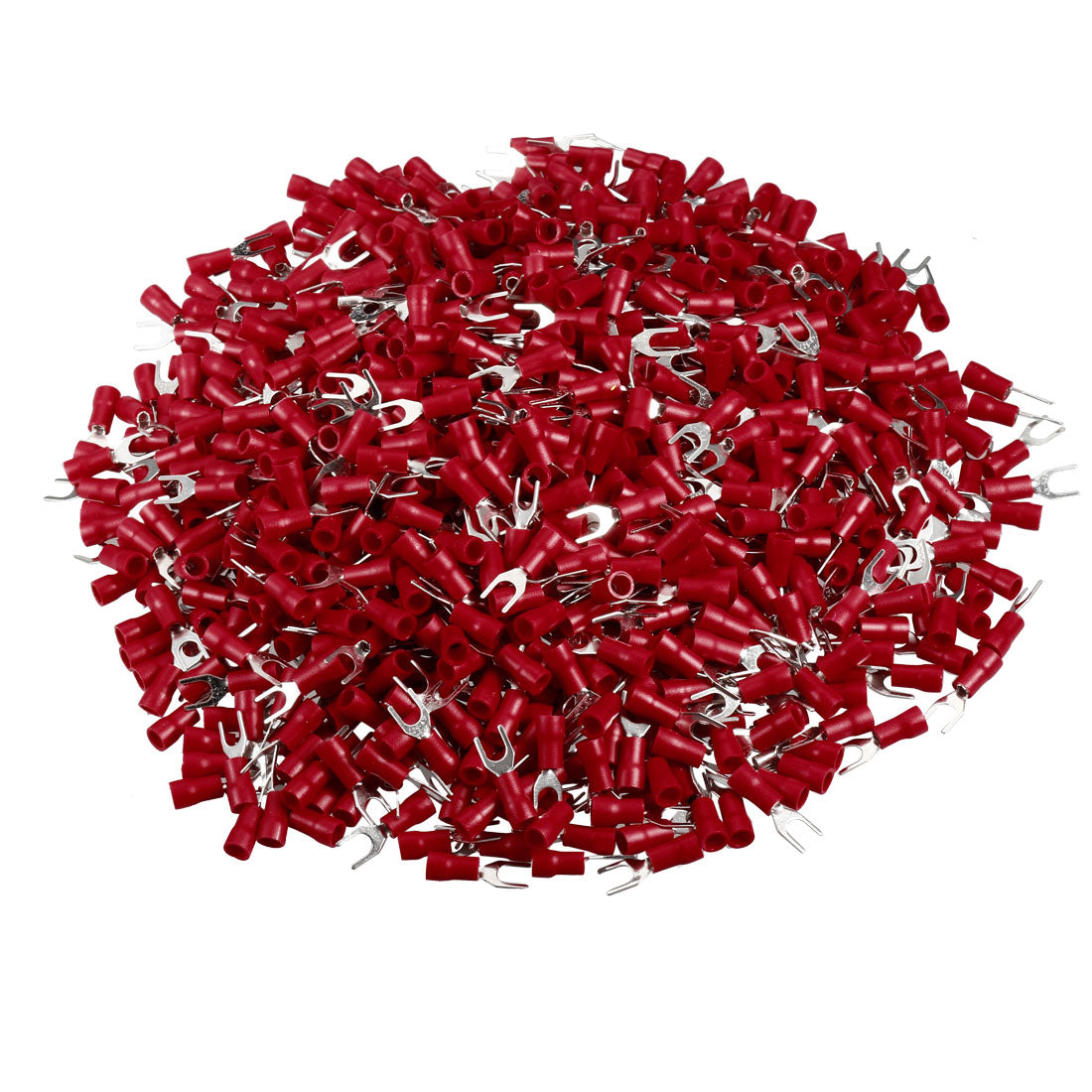 Harfington 1000PCS SV1.25-4S Insulated Fork Spade Wire Connector Electrical Crimp Terminal for 22-16AWG