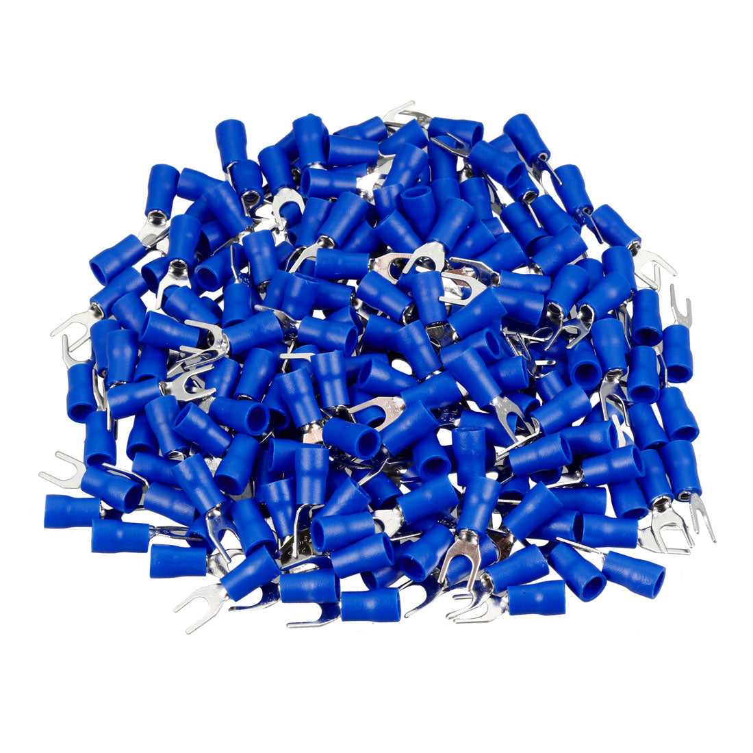 Harfington 200PCS SV2-4S Insulated Fork Spade Wire Connector Electrical Crimp Terminal for 16-14AWG