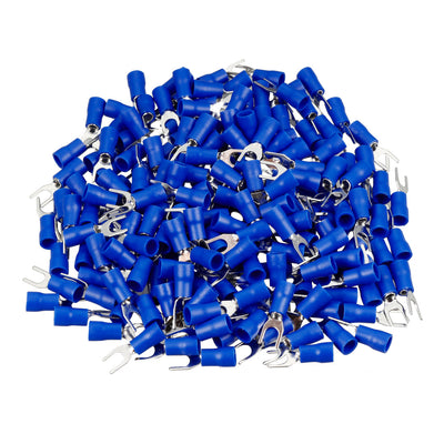 Harfington 200PCS SV2-4S Insulated Fork Spade Wire Connector Electrical Crimp Terminal for 16-14AWG