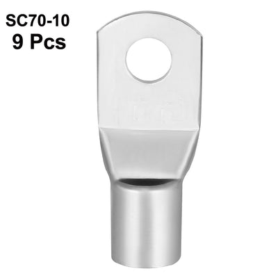 Harfington Uxcell 9PCS SC70-10 Copper Eyelets Tubular Lug Ring Terminal Connectors