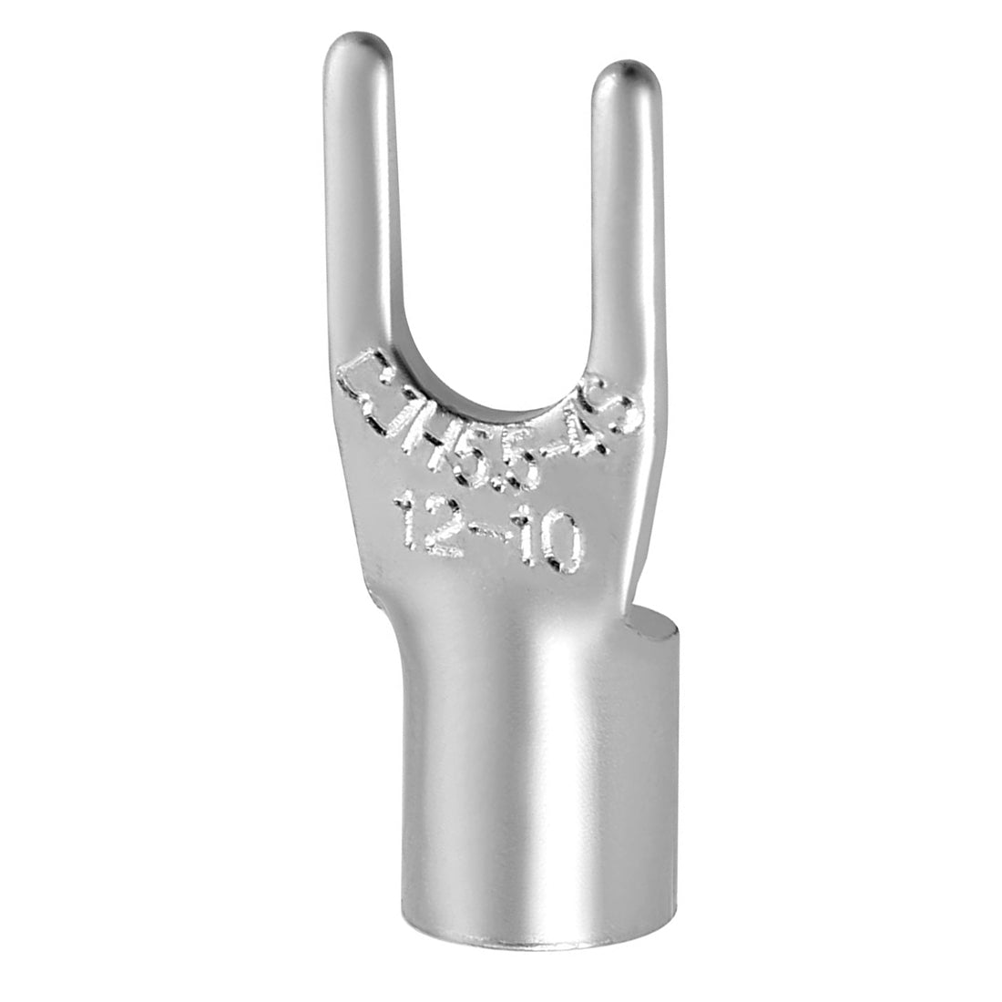 uxcell Uxcell 50x Fork Type Copper Non-Insulated Spade Terminals SNB5.5-4S, 12-10 Wire Size, #8 Stud Size