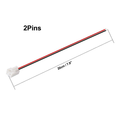 Harfington 15pcs 3.96mm Pitch Female Connector pole Header Wire Line 2P 20cm long