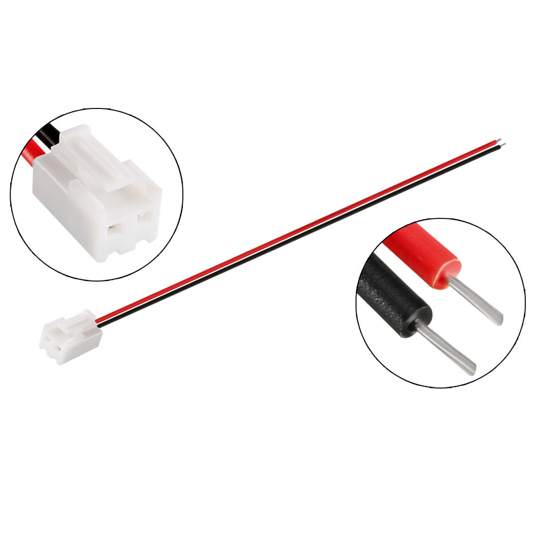 Harfington 15pcs 3.96mm Pitch Female Connector pole Header Wire Line 2P 20cm long