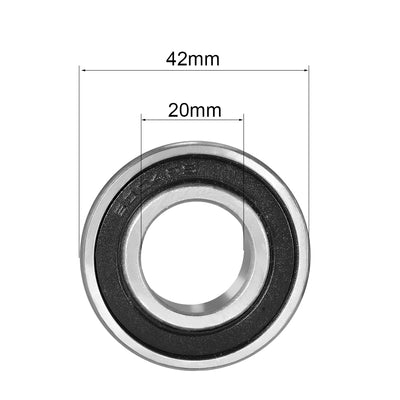 Harfington Uxcell Deep Groove Ball Bearing Metric Single Sealed Chrome Steel P0 Z2