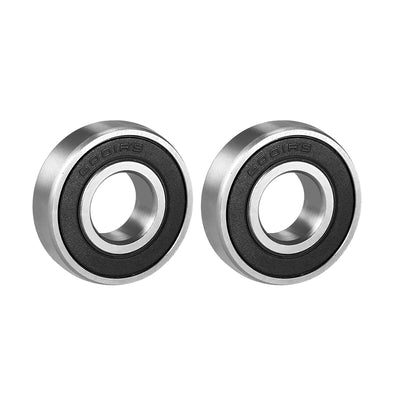 Harfington Uxcell Deep Groove Ball Bearings Metric Single Sealed Chrome Steel P0 Z2 Bearing