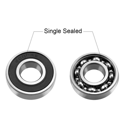 Harfington Deep Groove Ball Bearing 6002RS Single Sealed, 15mm x 32mm x 9mm Chrome Steel Bearings