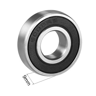 Harfington Deep Groove Ball Bearing 6002RS Single Sealed, 15mm x 32mm x 9mm Chrome Steel Bearings