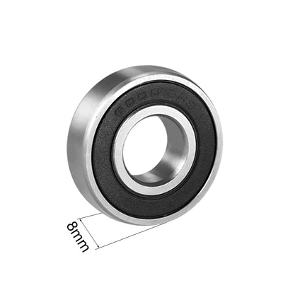 Harfington Deep Groove Ball Bearing 6000-2RS Double Sealed, 10mmx26mmx8mm Chrome Steel Bearings