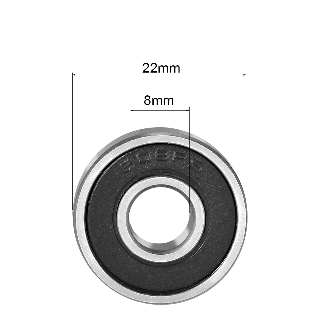 uxcell Uxcell Deep Groove Ball Bearing Metric Single Sealed Chrome Steel P0 Z2