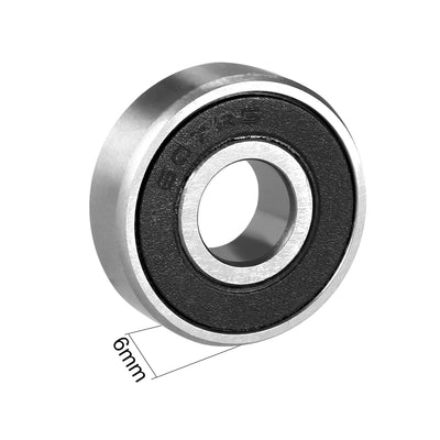 Harfington Uxcell Deep Groove Ball Bearings Metric Single Sealed Chrome Steel P0 Z2 Bearing