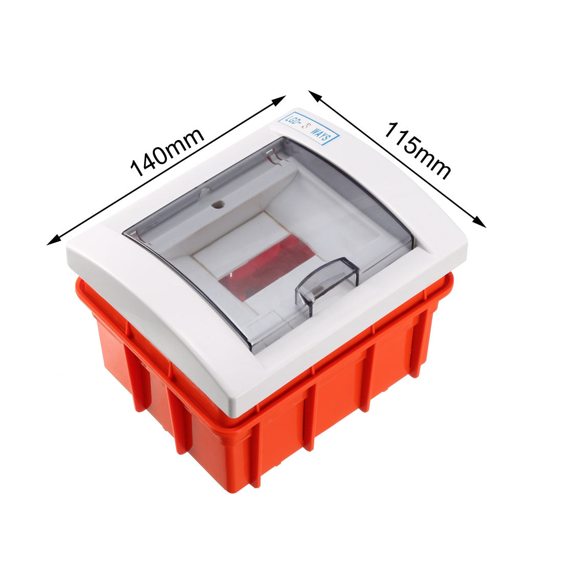 Harfington 140x115x95mm Waterproof 3 Ways Distribution Box Circuit Breaker Protector Cover Connectors Adapters Switch Cover