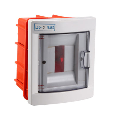 Harfington 140x115x95mm Waterproof 3 Ways Distribution Box Circuit Breaker Protector Cover Connectors Adapters Switch Cover