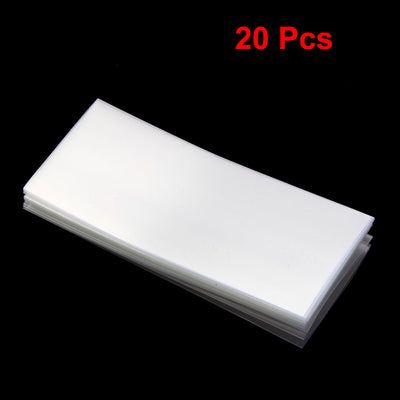 Harfington Uxcell PVC Heat Shrink Tubing 29.5mm Flat Width Pre Cut Heat Shrink Wrap Tube for 18650 72mm Length Clear 20pcs